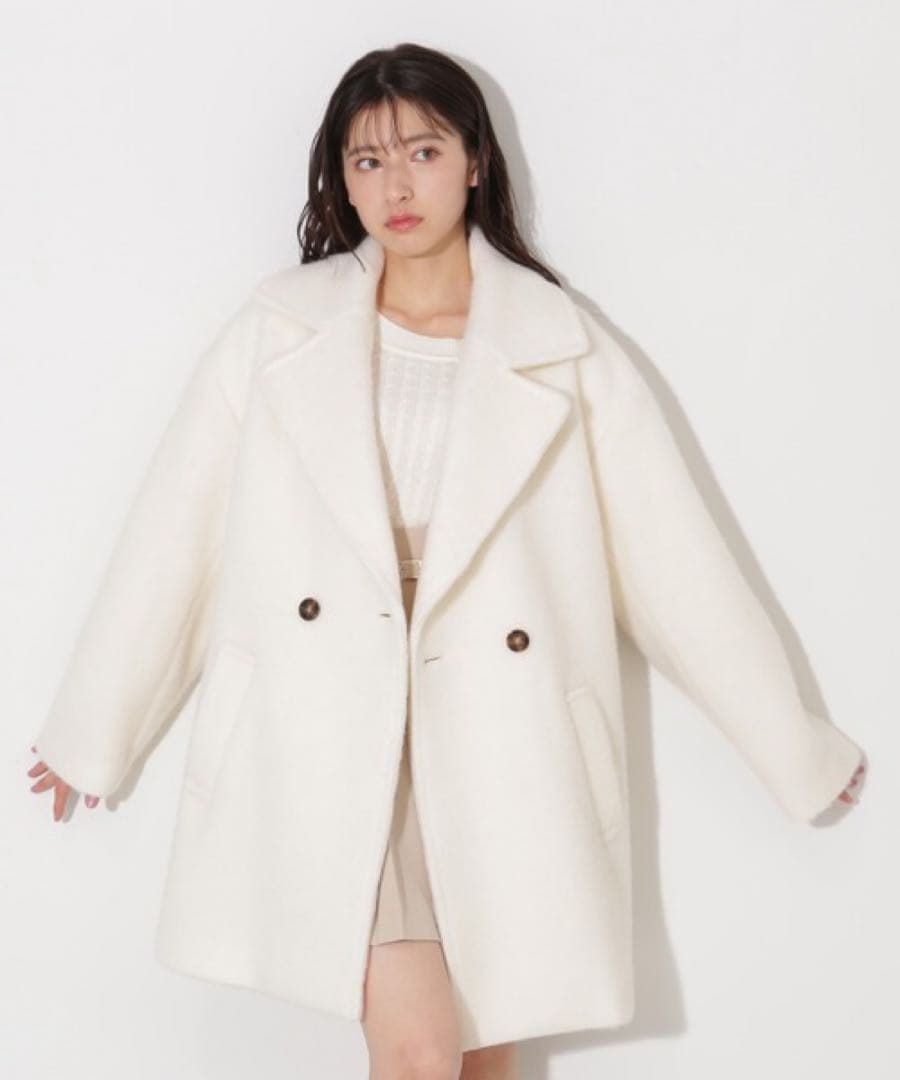 JILL by JILL STUART シャギー素材バリエーションミドル丈コート