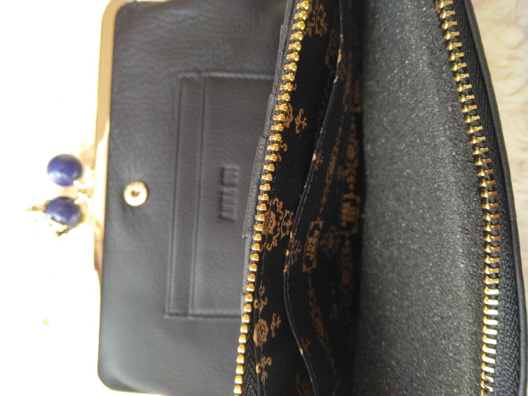 新品 アナスイ 猫 長財布 がま口 プレイングキャット 巾着付 ANNA SUI