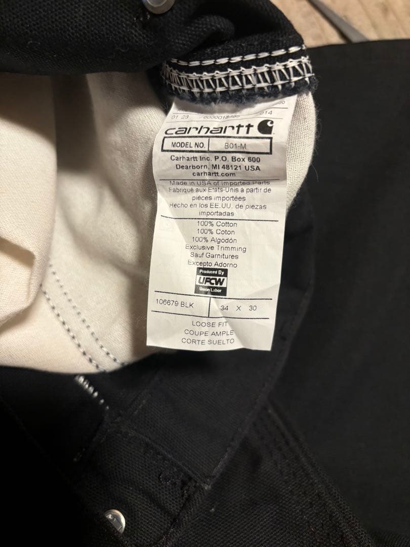 Carhartt ブラック　usa 34✖️30