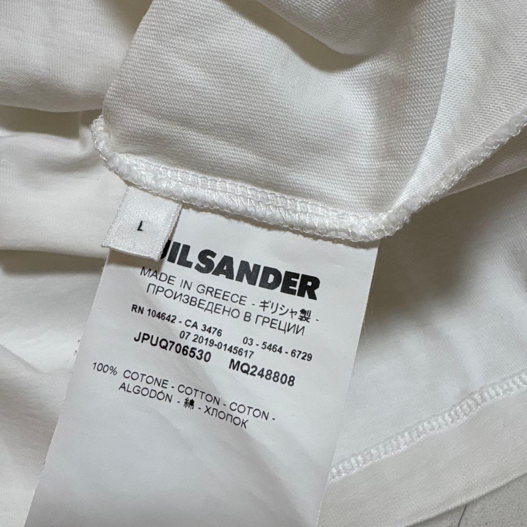 JIL SANDER+ ホワイト Tシャツ　本物保証　Lサイズ