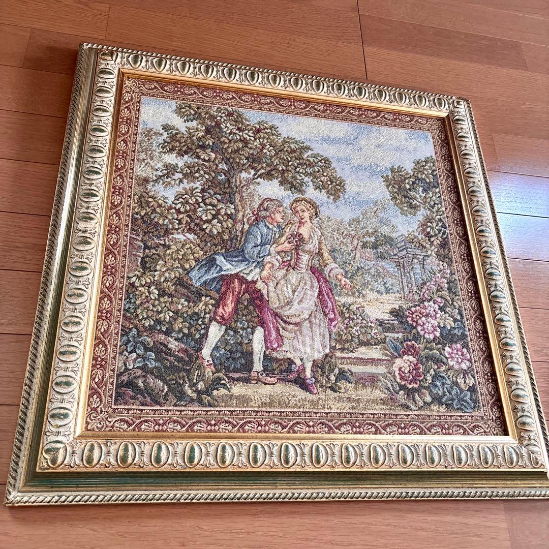 イタリア製　ゴブラン織　絵画