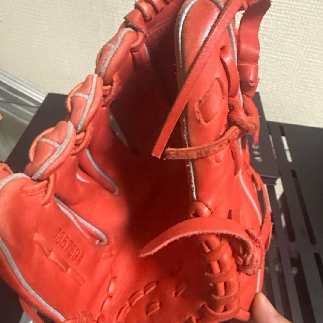 Under Armour オレンジ レザー　ピッチャーグローブ　左