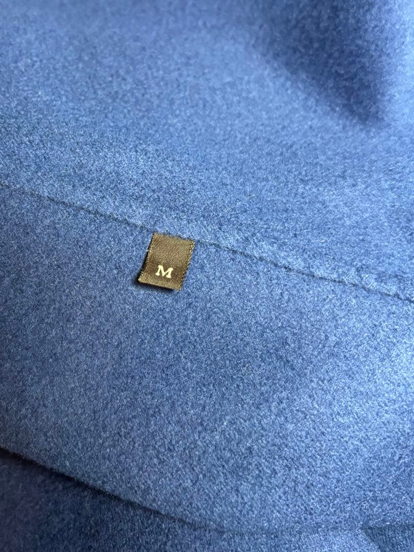 美しいロイヤルブルーロロピアーナカシミアオンリーダブルポンチョ、ケープ、マント