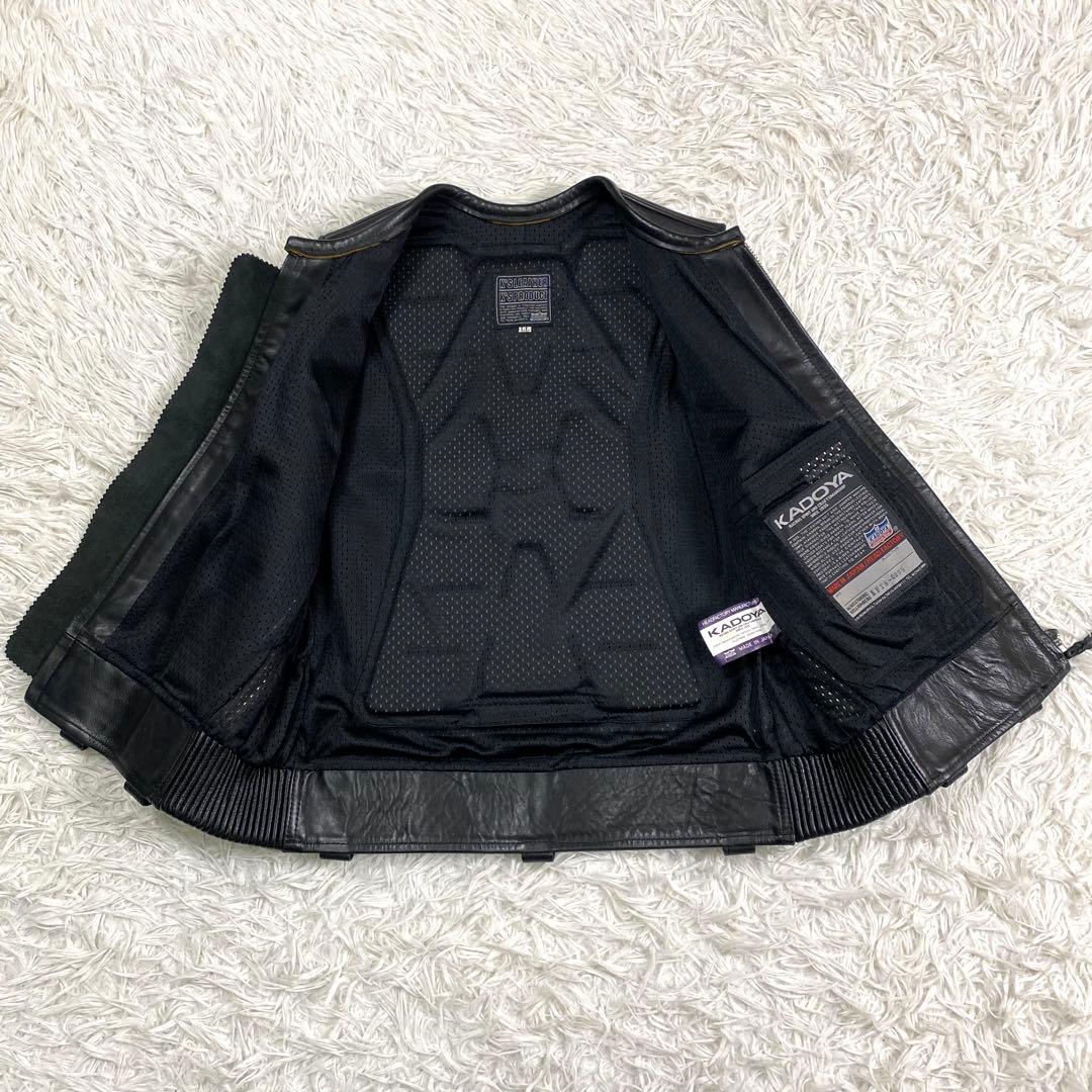 KADOYA カドヤ K'SLEATHER レザーベスト ブラック XL相当