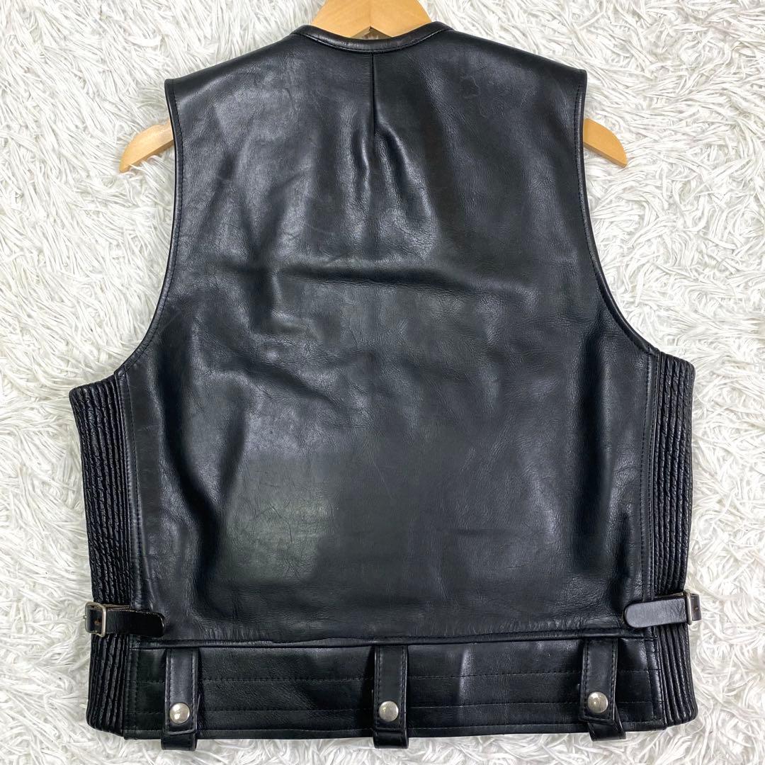 KADOYA カドヤ K'SLEATHER レザーベスト ブラック XL相当