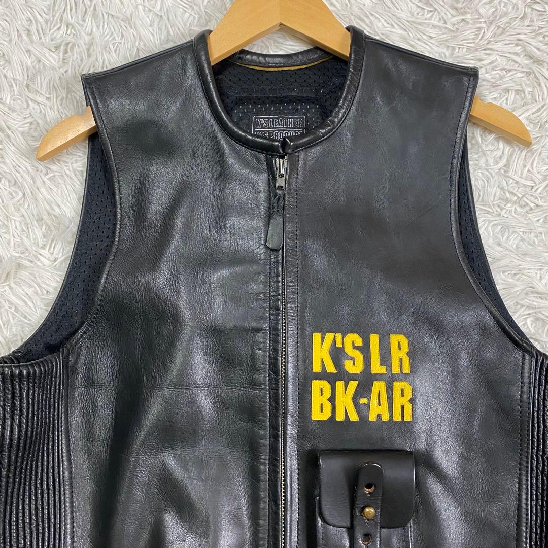 KADOYA カドヤ K'SLEATHER レザーベスト ブラック XL相当