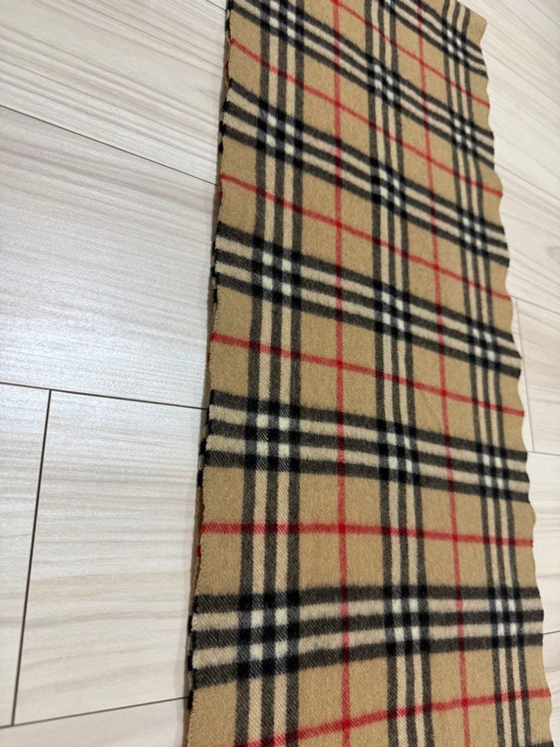 バーバリー　カシミア　マフラー　ベージュ　ストール
