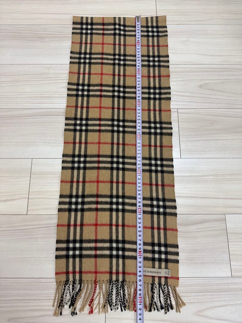 バーバリー　カシミア　マフラー　ベージュ　ストール