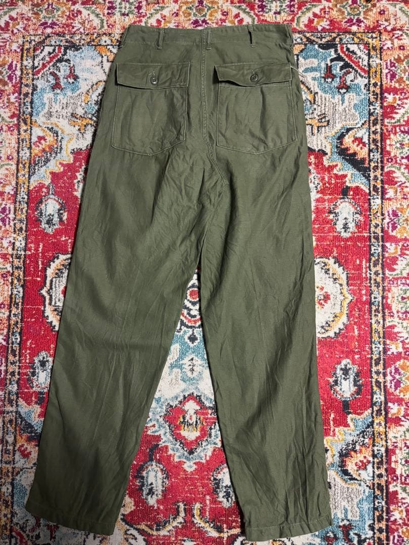 【70s】米軍実物ベイカーパンツ コットンサテンW34L35