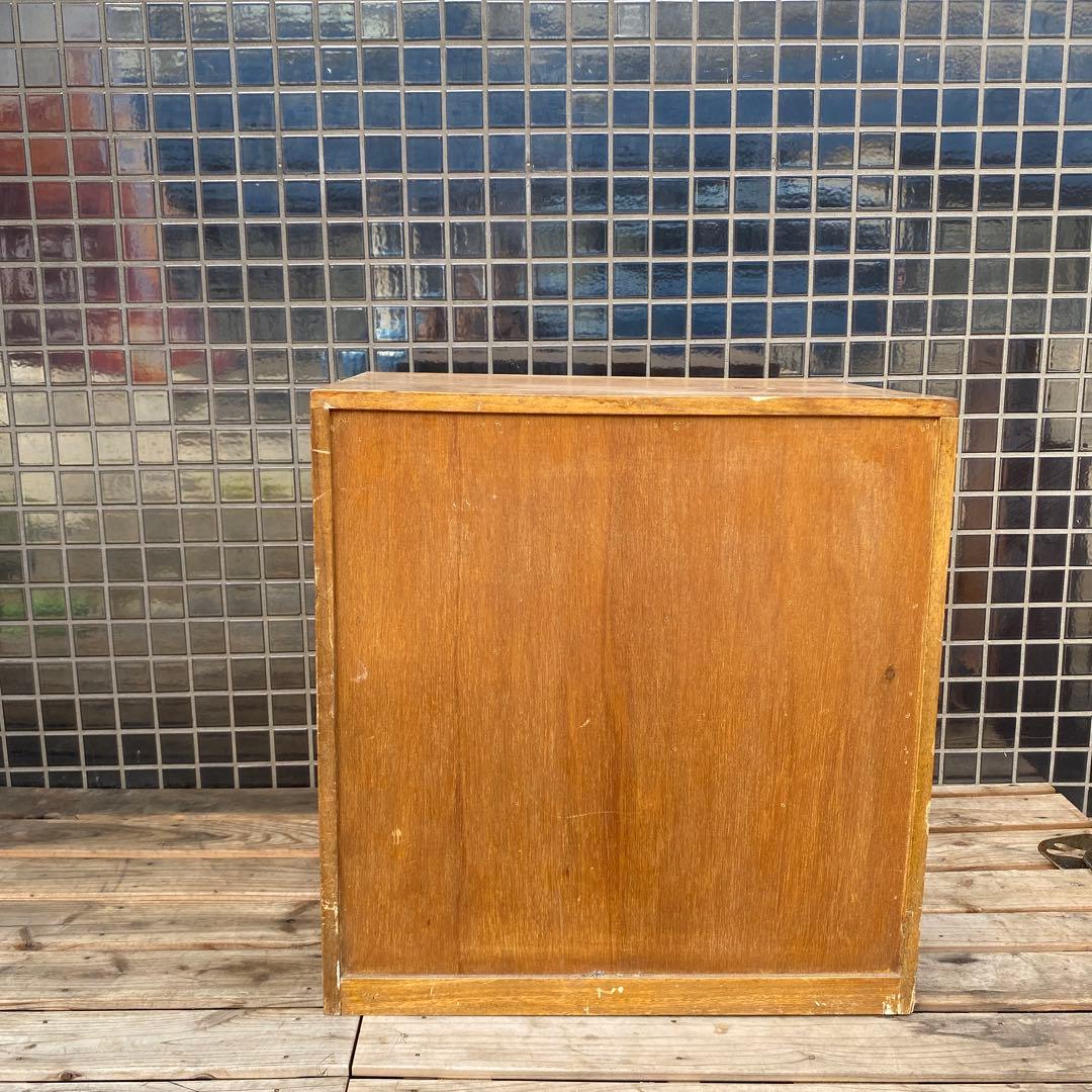 昭和レトロ 金しどり印絹糸 店舗什器 ショーケース 木製 古家具 糸大量