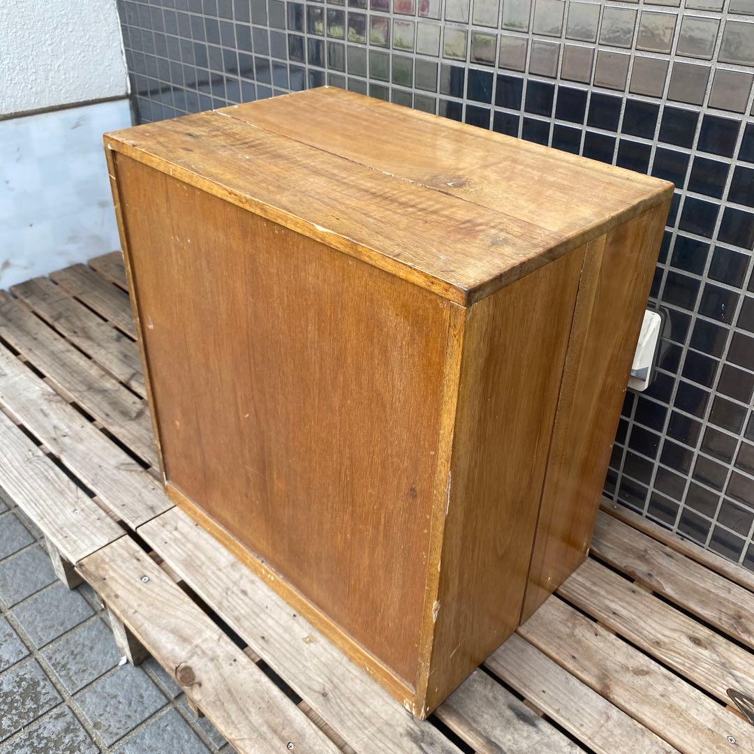 昭和レトロ 金しどり印絹糸 店舗什器 ショーケース 木製 古家具 糸大量