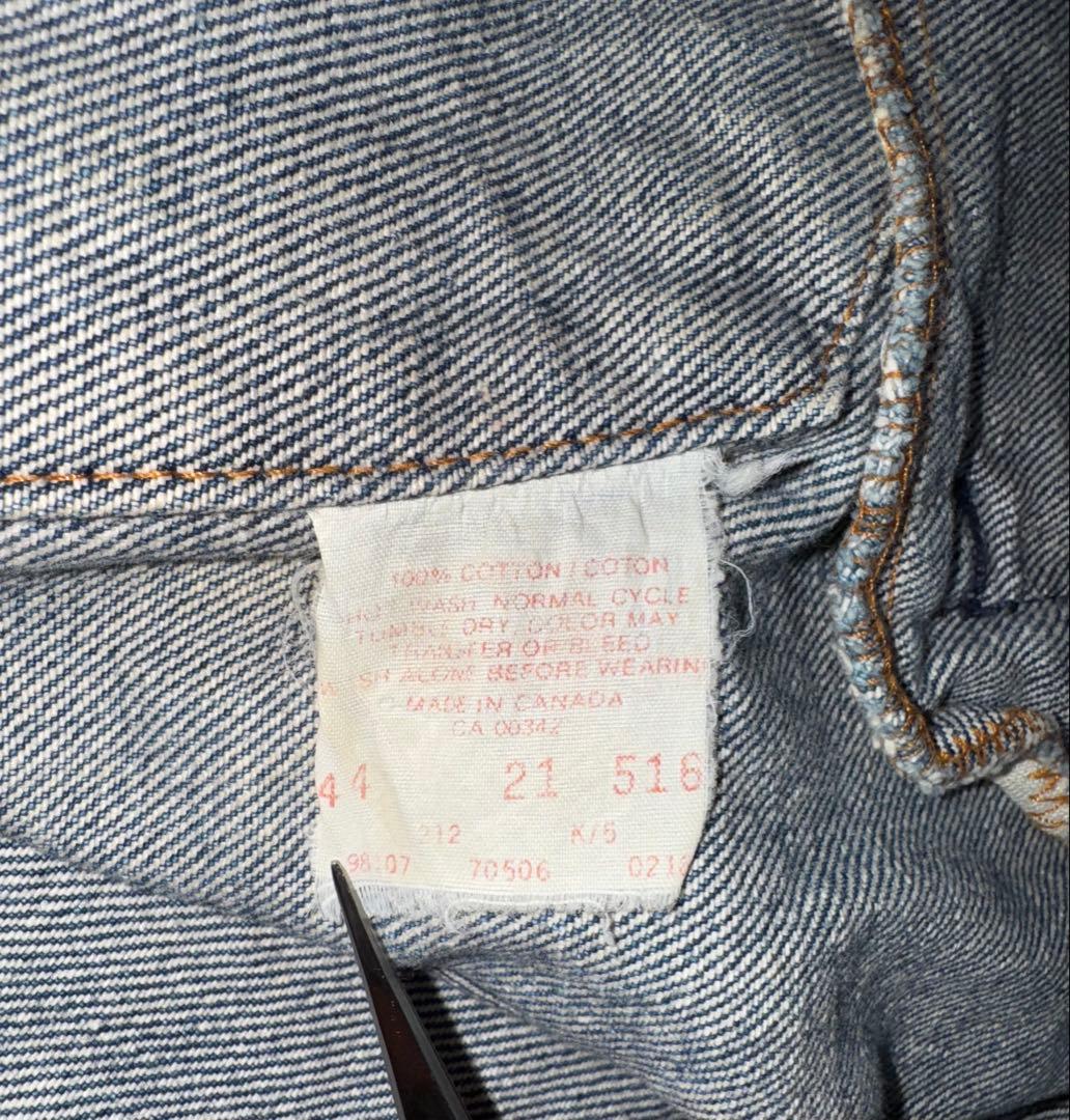 【44】90s カナダ製 Levi's デニムジャケット 96年製 リーバイス