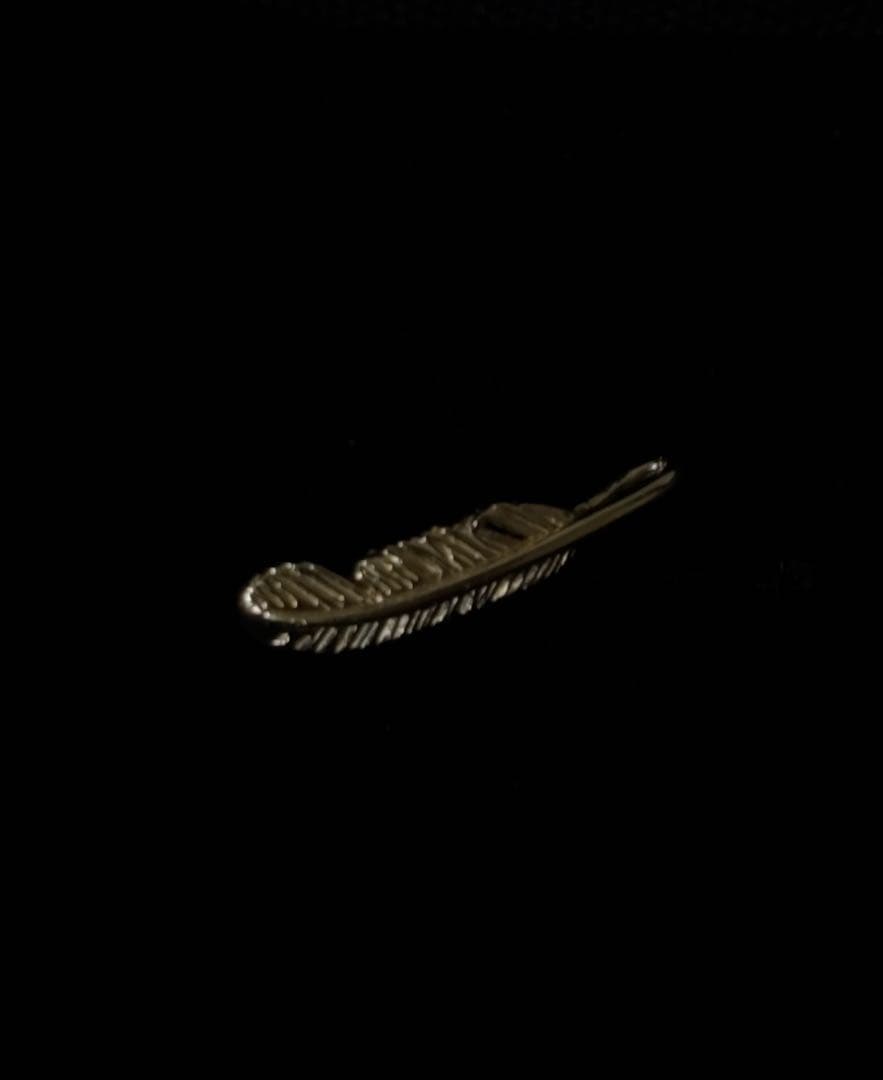 【K18】刻印入り フェザー 《SS》左まがり 美品