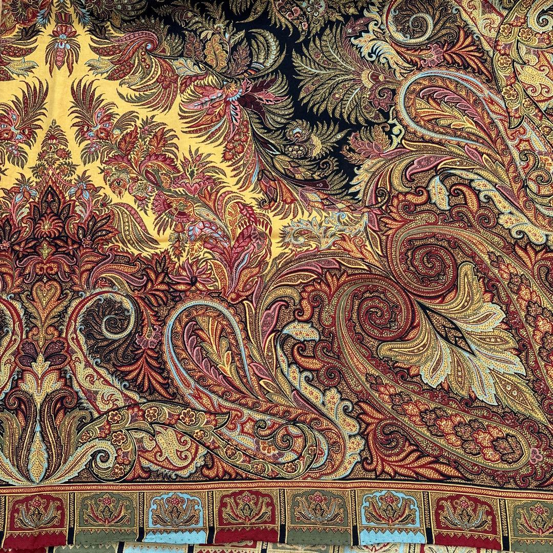 エトロ 大判ショール 128×128 ウールカシミア