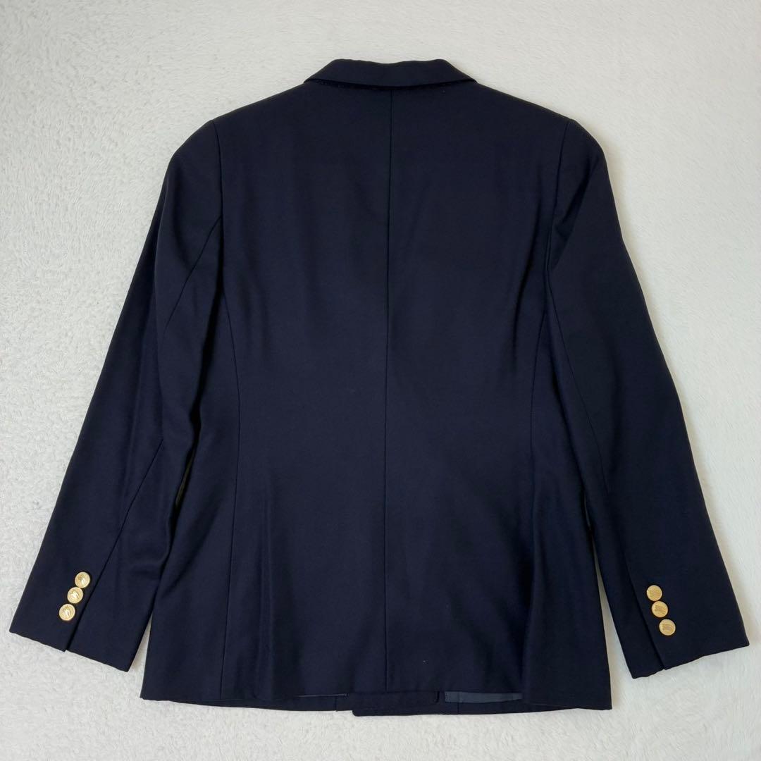 バーバリーズ　紺ブレ　金ボタン　ダブル　ブレザー　ネイビー　ジャケット　7AB