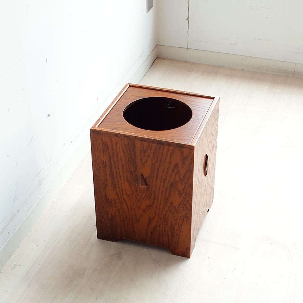 三越家具 ブルージュ オーク材 ダストボックス ゴミ箱 ZR24101