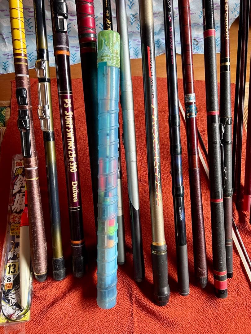 複数本(11本)チヌ竿他/浮/リール2点 ダイワ / シマノ等1式《現状渡し》