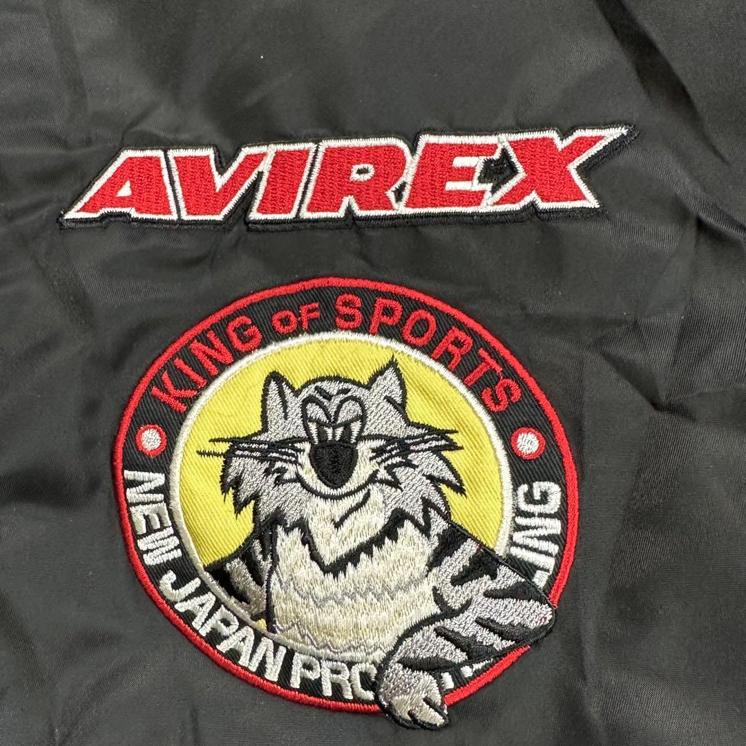 〈新品〉AVIREX×新日本プロレス50周年記念【XL】MA-1ジャケット 黒