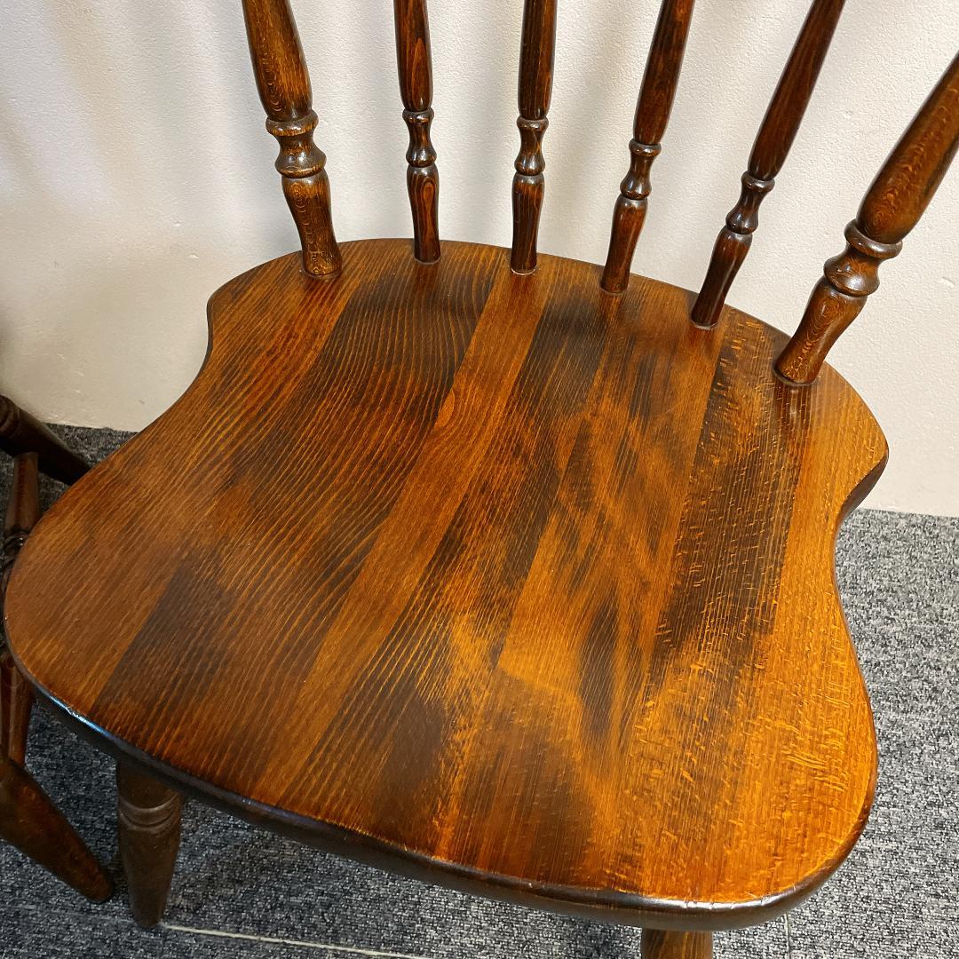 準美品　名作　飛騨産業 キツツキマーク ダイニングチェア 2脚　ウィンザーチェア