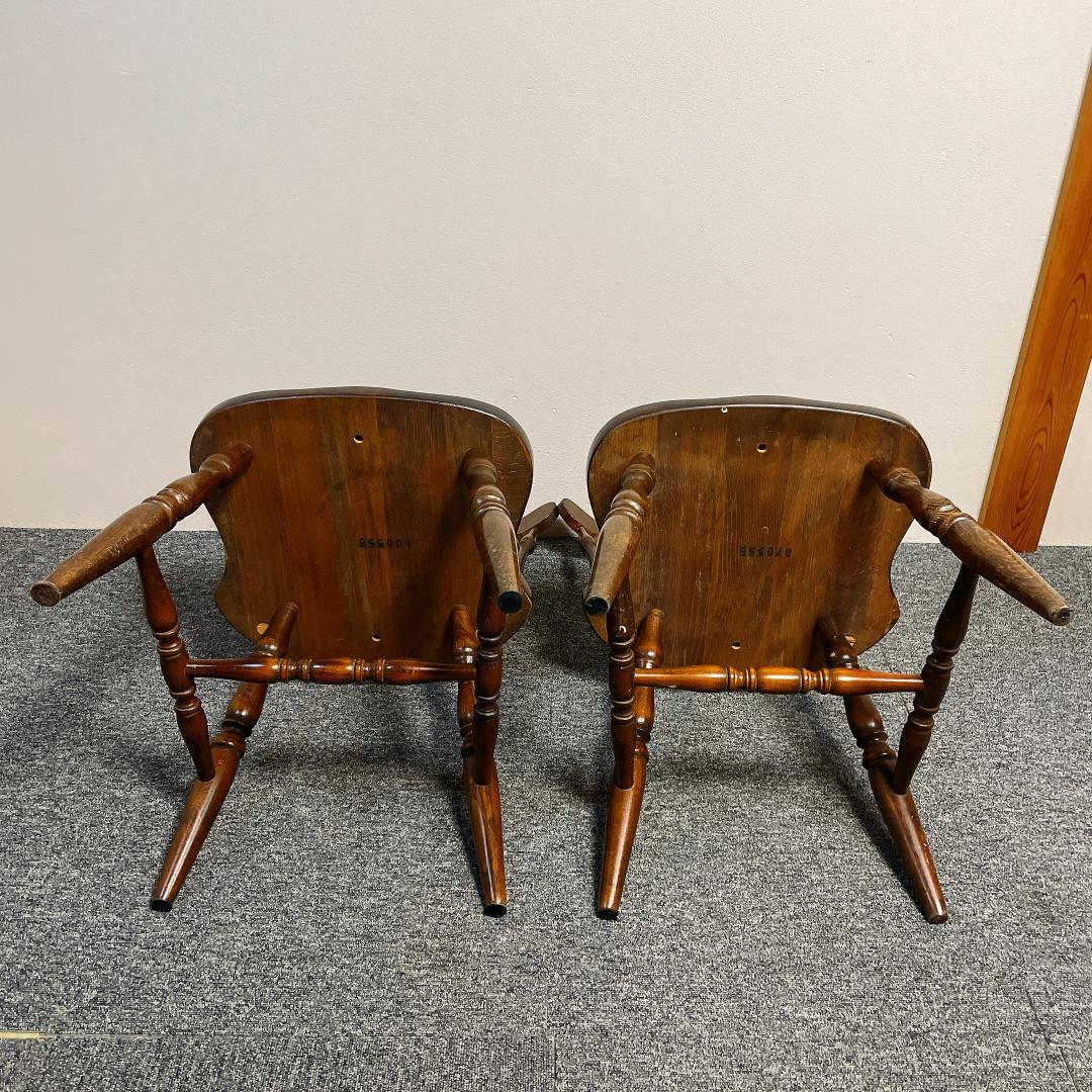 準美品　名作　飛騨産業 キツツキマーク ダイニングチェア 2脚　ウィンザーチェア
