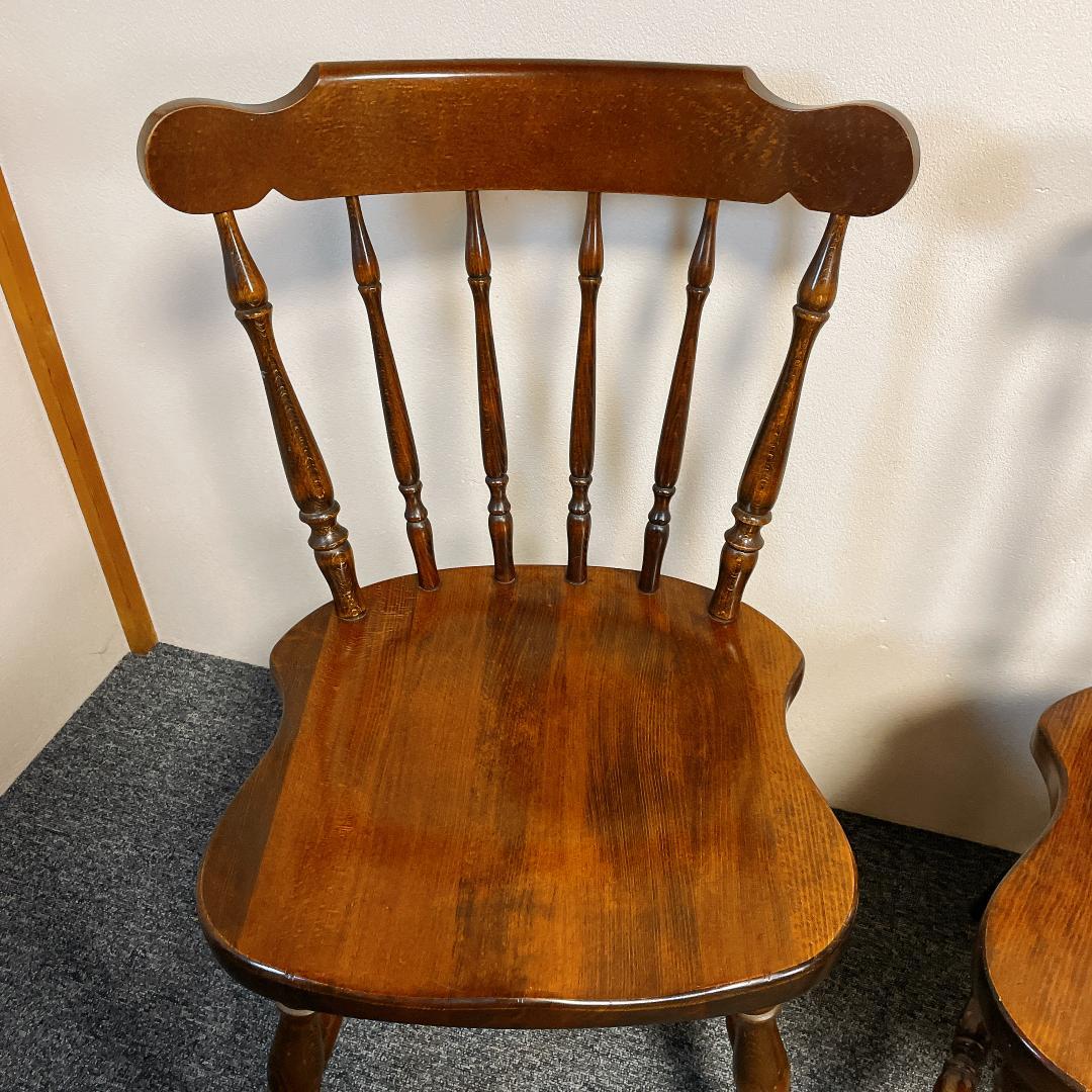 準美品　名作　飛騨産業 キツツキマーク ダイニングチェア 2脚　ウィンザーチェア