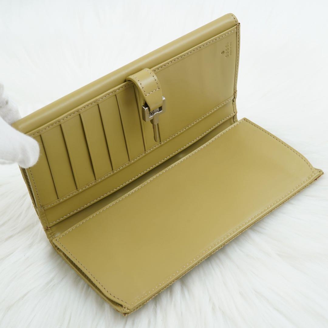 未使用品　箱付き　GUCCI グッチ　長財布　シェリーライン　ジャッキー　金具