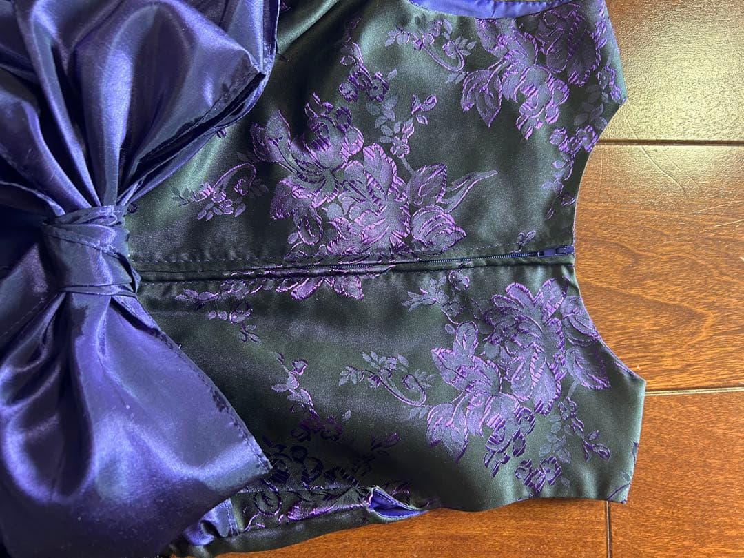 子供ドレス　ピアノ発表会　140（青い鳥）紫のノースリーブドレス