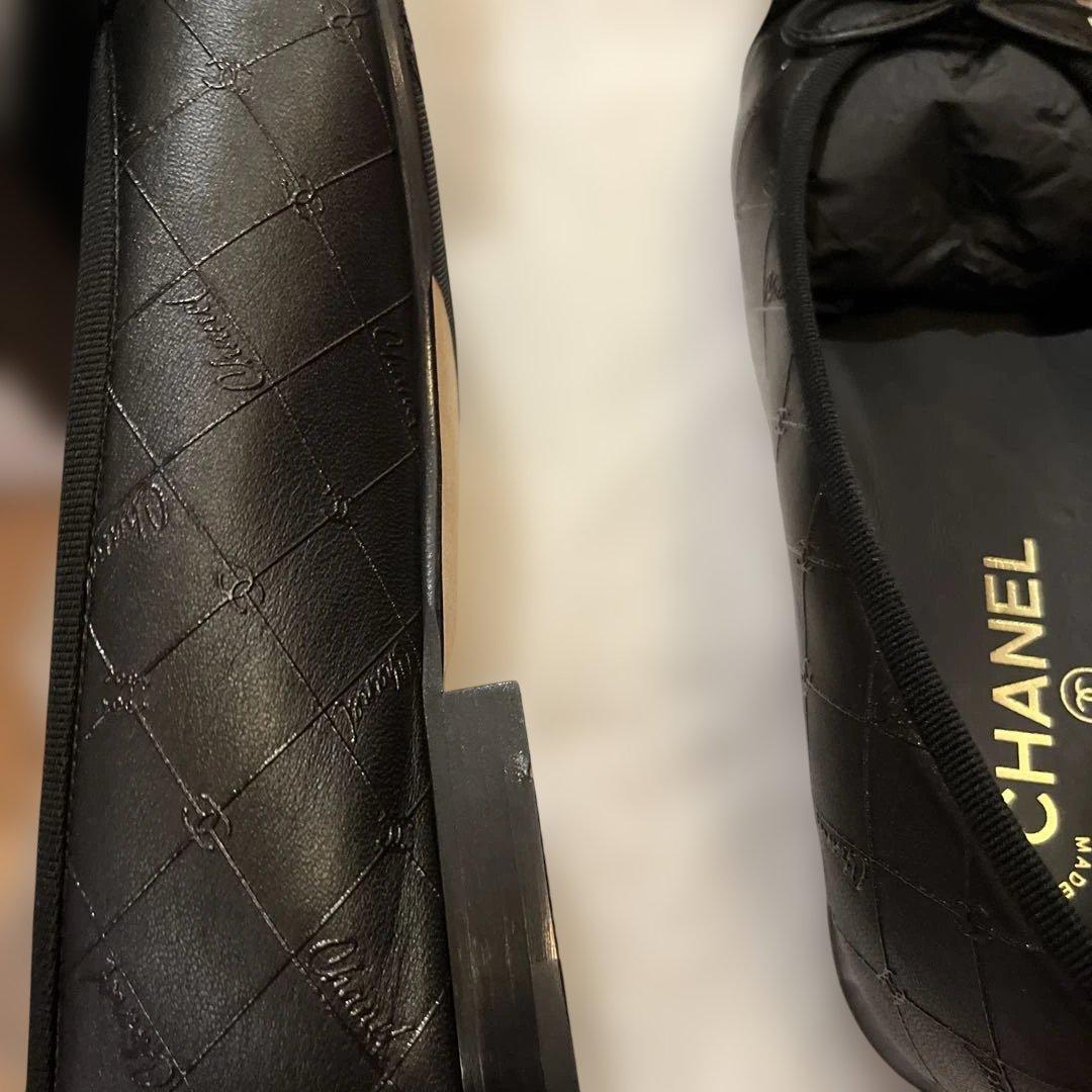 最終9/13迄　お値下げ！1回使用 裏張済シャネル2024年バレリーナ38.5
