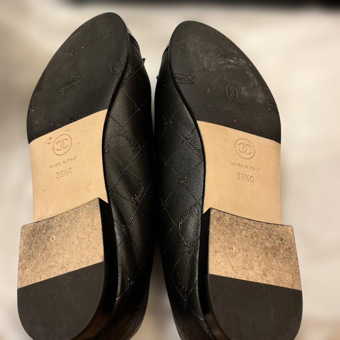 最終9/13迄　お値下げ！1回使用 裏張済シャネル2024年バレリーナ38.5