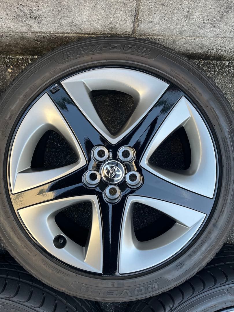 (バリ山)プリウス純正50ツーリングホイールタイヤ4本セット(ジャンク)