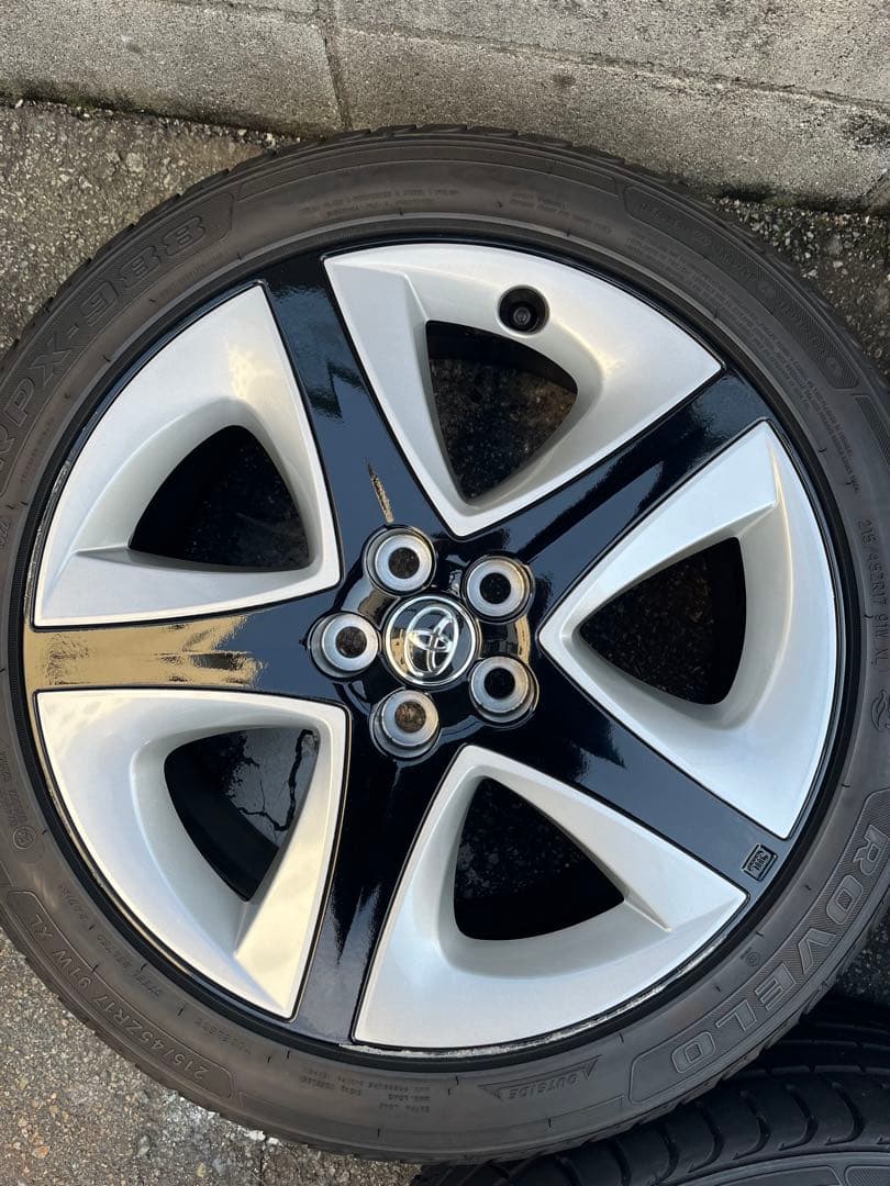 (バリ山)プリウス純正50ツーリングホイールタイヤ4本セット(ジャンク)