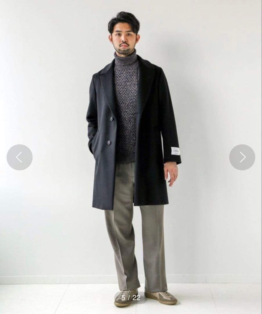 EDIFICE 140sブレンドモッサアルスターコート L完売 美品エディフィス