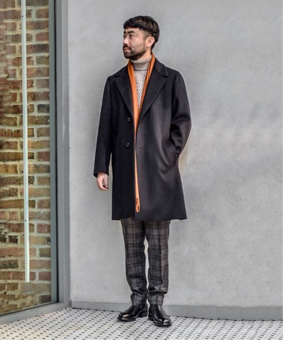 EDIFICE 140sブレンドモッサアルスターコート L完売 美品エディフィス