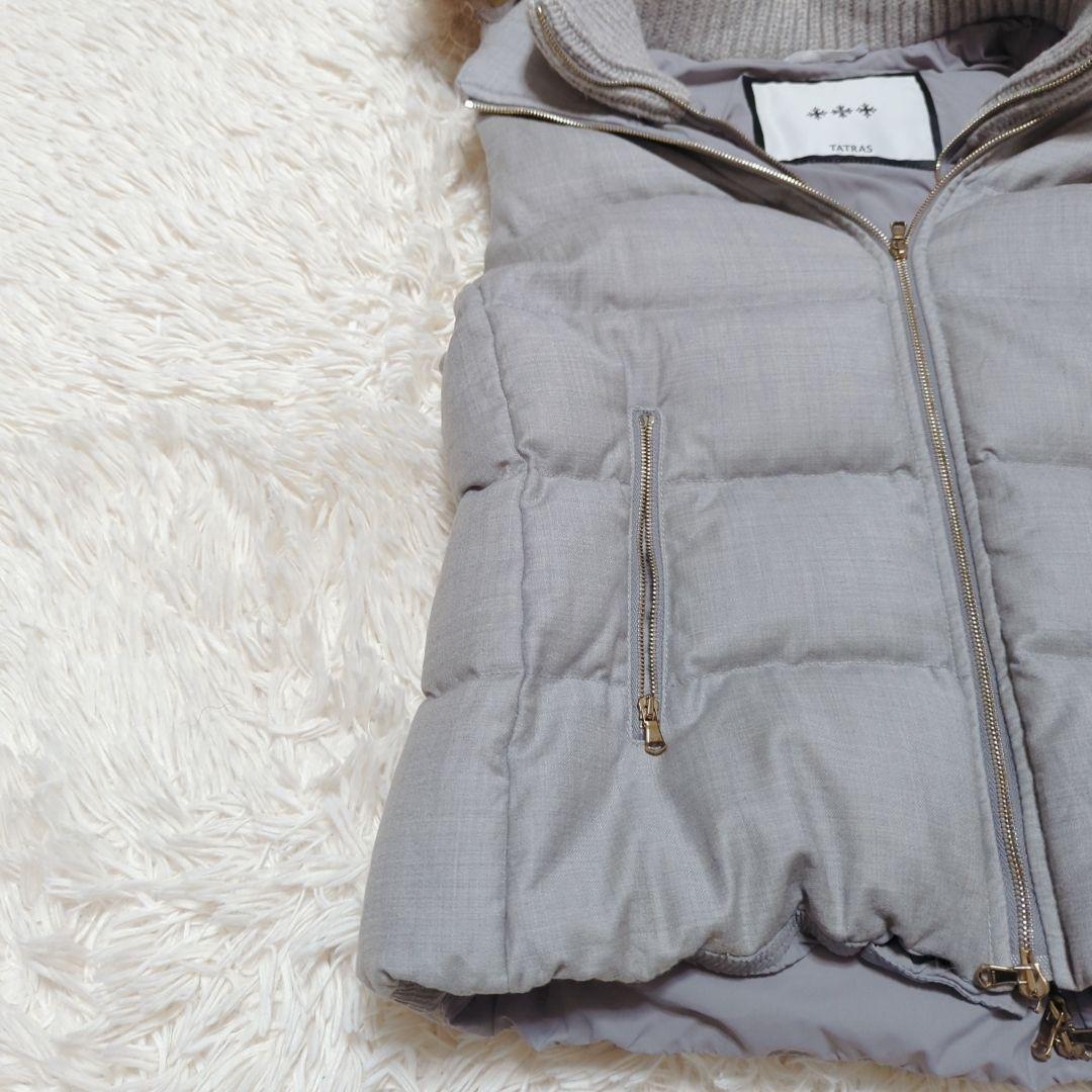 タトラス　ダウンベスト ファグリア　ファー　ラクーン　シルク混　ウール