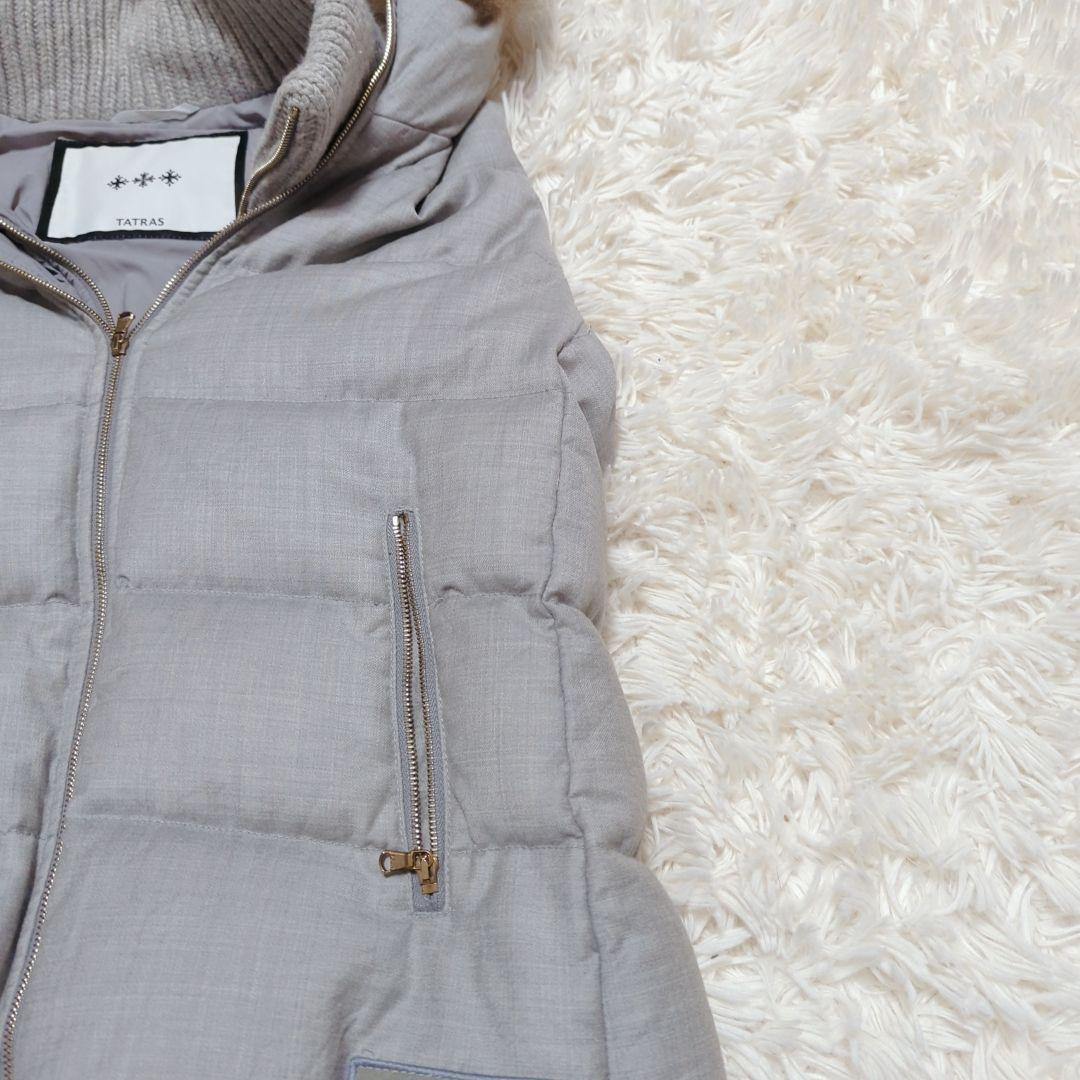 タトラス　ダウンベスト ファグリア　ファー　ラクーン　シルク混　ウール