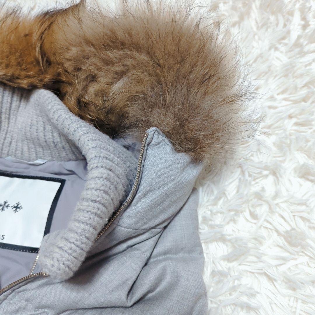 タトラス　ダウンベスト ファグリア　ファー　ラクーン　シルク混　ウール