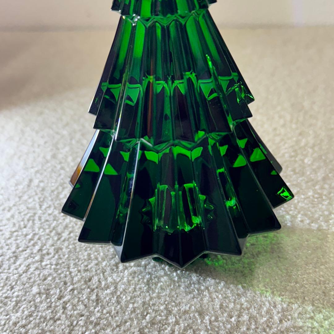 【美品】バカラ Baccarat ミルニュイ クリスマスツリー グリーン