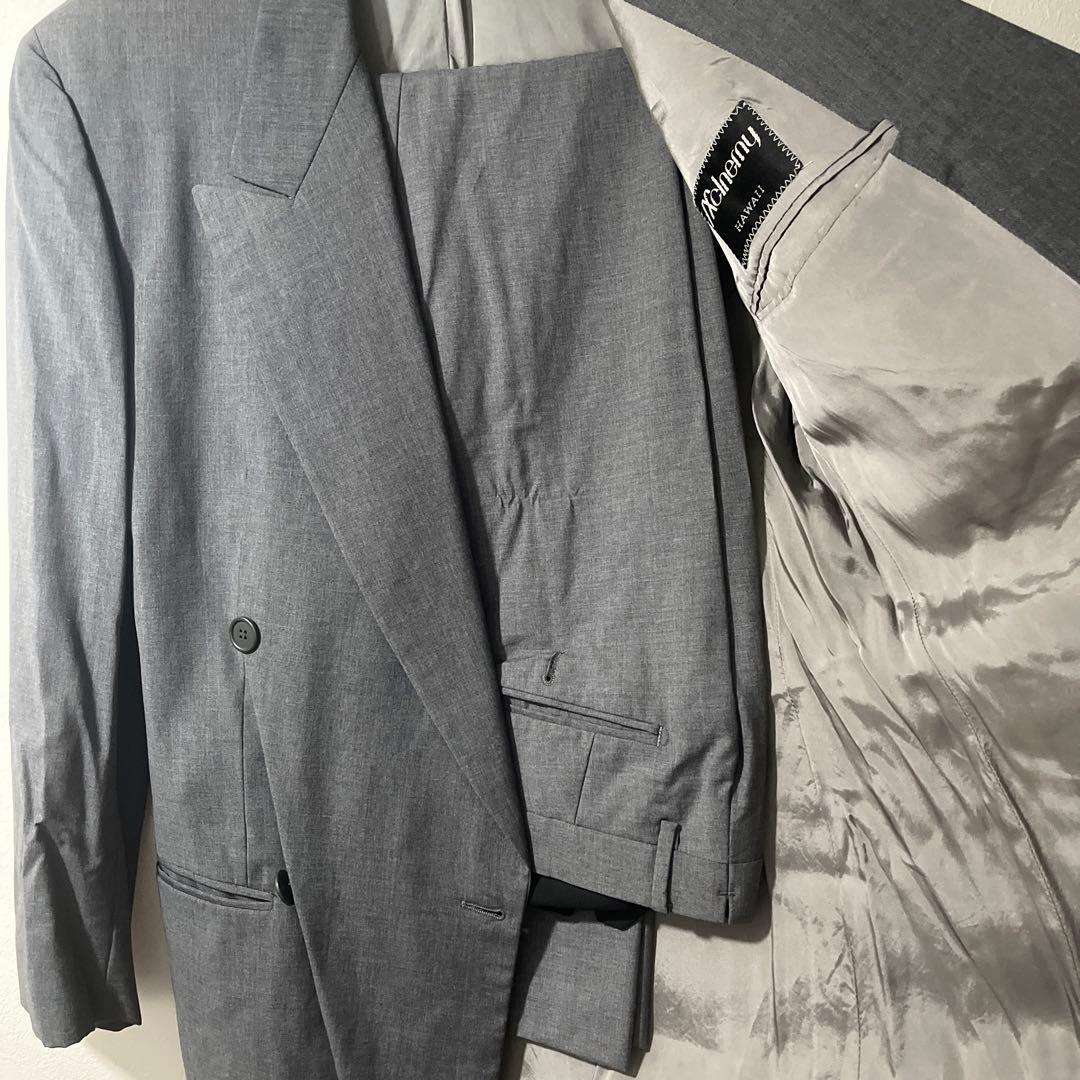 GIORGIO ARMANI セットアップ　スーツ　グレー　ダブル　アルマーニ