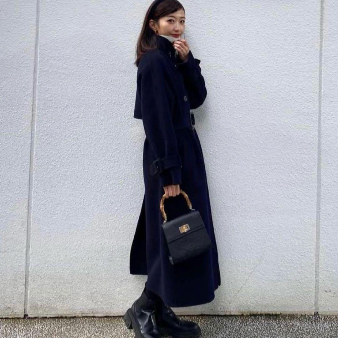 即購入OK basementonline スタンドカラーコート　ロング