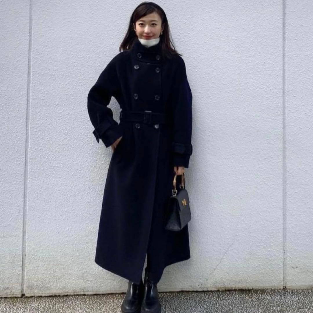 即購入OK basementonline スタンドカラーコート　ロング