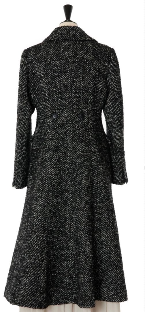 【Her lip to】Herringbone Wool-Blend Coat