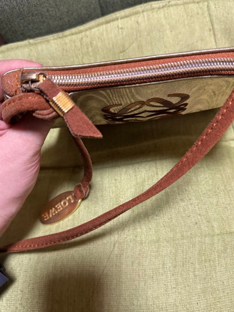 LOEWE アナグラム柄 ナイロンキャンバス ミニショルダーバッグ ポシェット