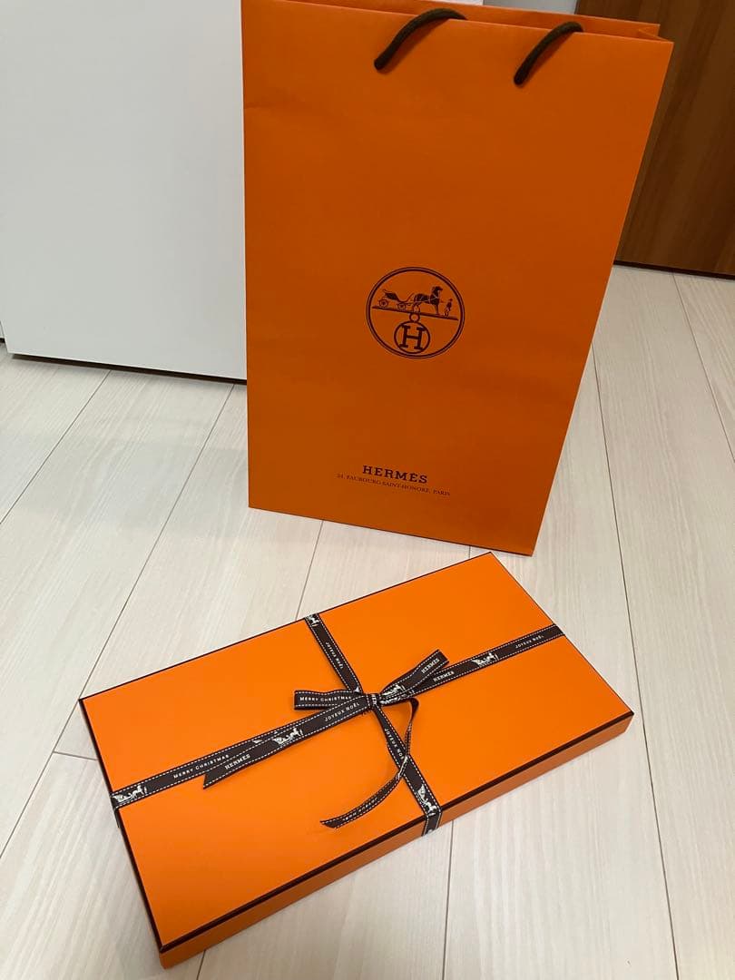 エルメス　カシミヤマフラー 《テット・ア・テット・エケストル》　新品　黒／カフェ