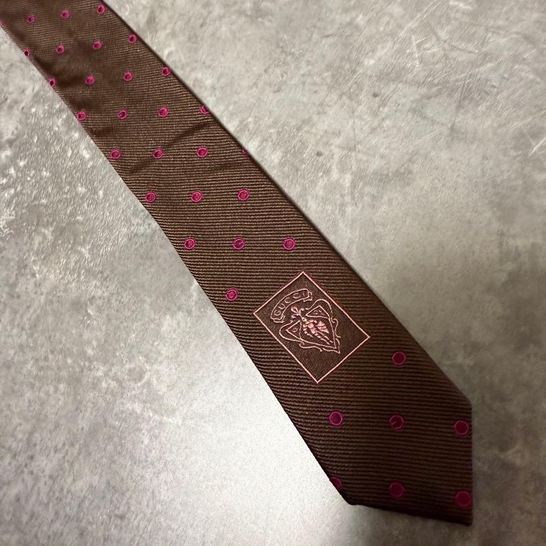 【✨極美品✨】GUCCI グッチ ネクタイ ドット柄 G柄 ハイブランド シルク