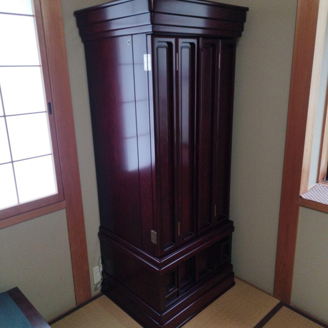 仏壇（紫壇調·仏具セット付き)未使用に近い