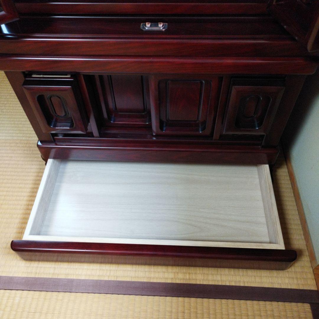 仏壇（紫壇調·仏具セット付き)未使用に近い