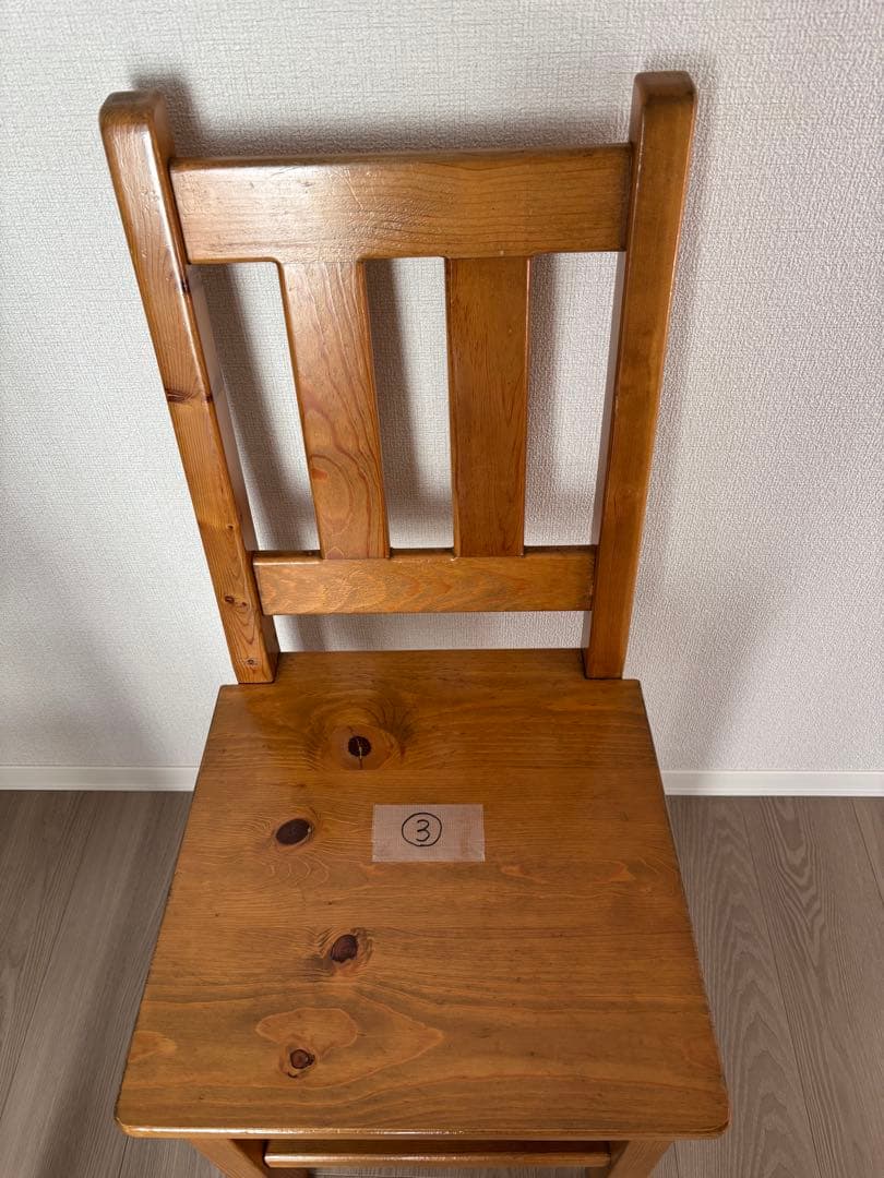 アンファンパイン材ダイニングチェア③