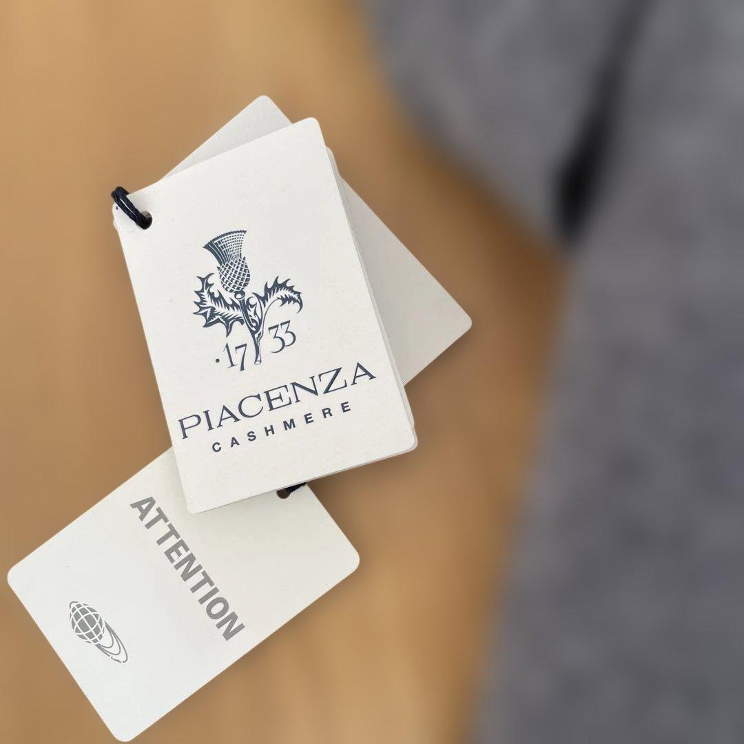 ピアチェンタPIACENZA ビームスFグレー マフラー カシミヤ100%