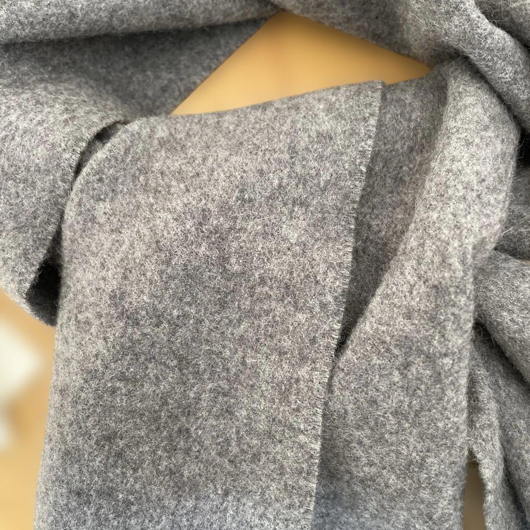 ピアチェンタPIACENZA ビームスFグレー マフラー カシミヤ100%