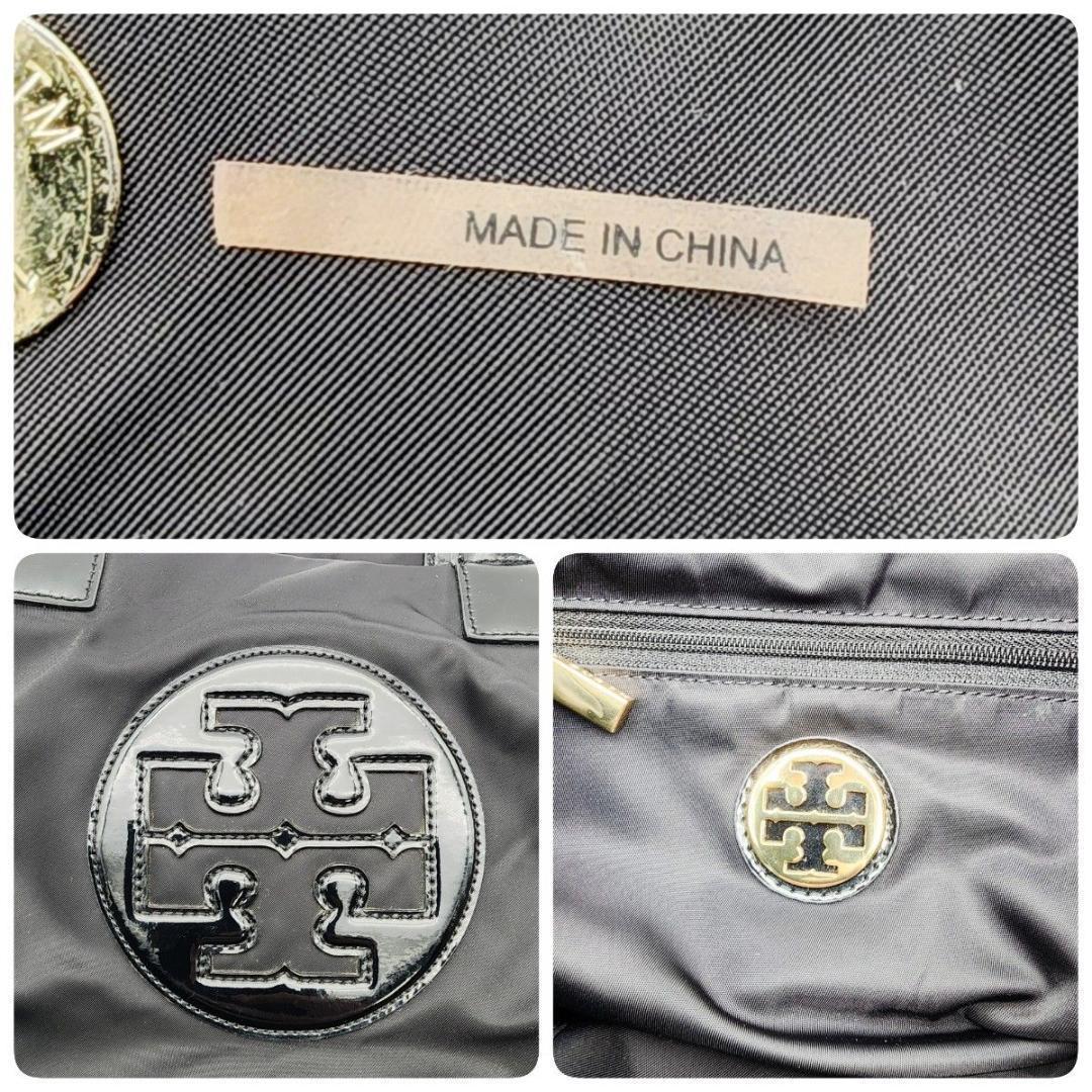 TORY BURCH トリーバーチ トートバッグ ロゴ エナメル ナイロン